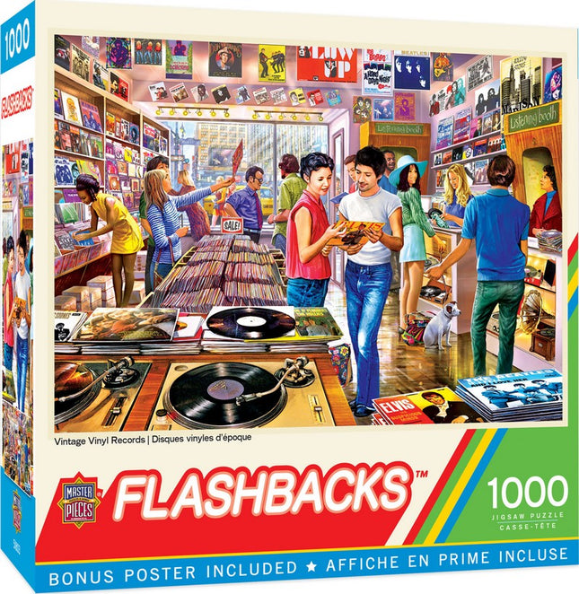Flashbacks Vintage Vinyl Records 1000 Piece Puzzle