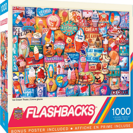 Flashbacks Ice Cream Treats 1000 Piece Puzzle