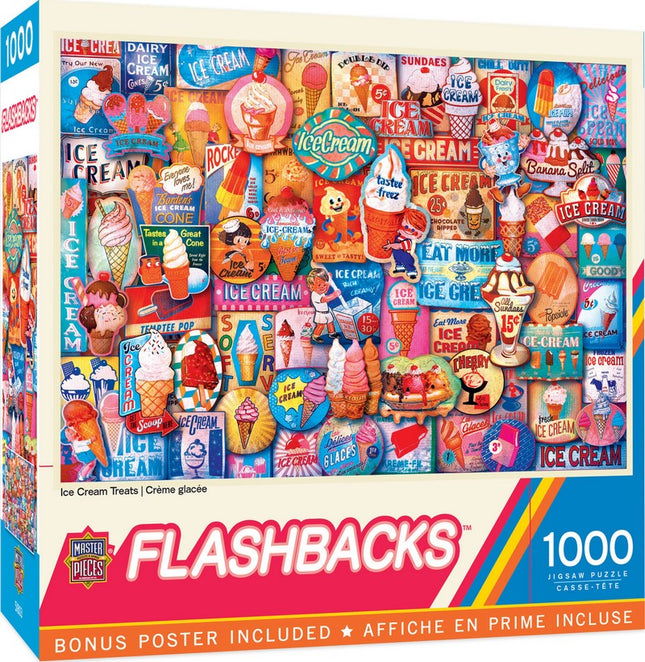 Flashbacks Ice Cream Treats 1000 Piece Puzzle