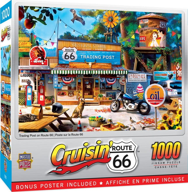 Cruisin' Rt 66 Trading Post on Route 66 1000 Piece Puzzle