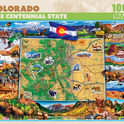National Parks Colorado Map 1000 Piece Puzzle