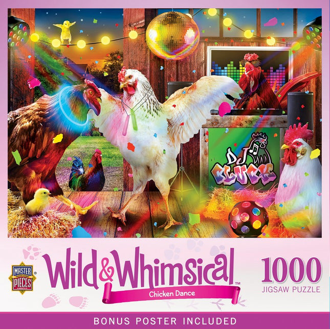 Wild & Whimsical Chicken Dance 1000 Piece Puzzle