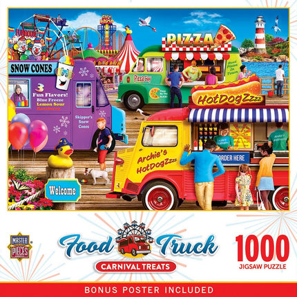 Food Truck Roundup Carnival Treats 1000 Piece Puzzle