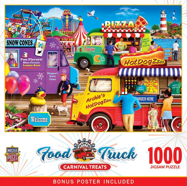Food Truck Roundup Carnival Treats 1000 Piece Puzzle