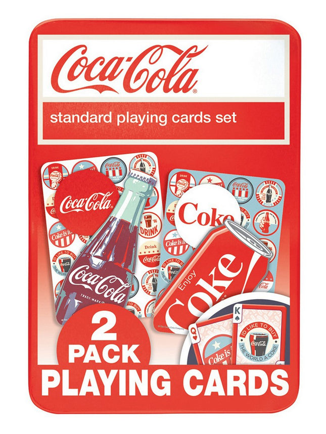 Coca-Cola 2 Pack Playing Cards with Tin