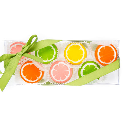 Citrus Mini Iced Sugar Cookies -Clear Gift Box of 10