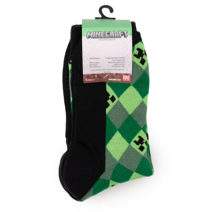 Minecraft Creeper Men's Sock Set : 3 Pairs