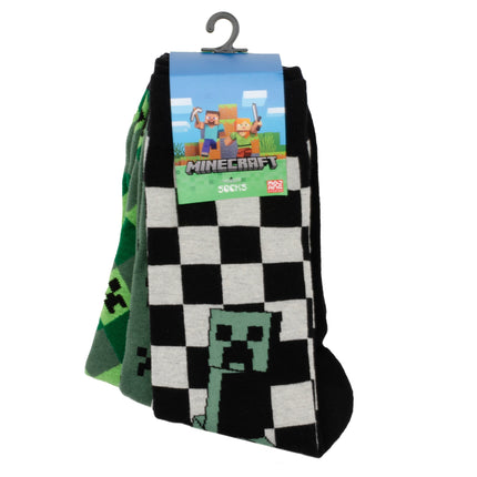 Minecraft Creeper Men's Sock Set : 3 Pairs