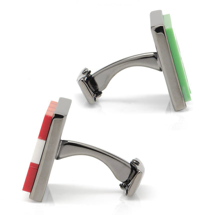 Minecraft Creeper and TNT Gunmetal Cufflinks