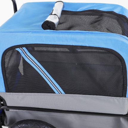 2-in-1, 3 Wheel Pet Jogging Stroller Bike Trailer