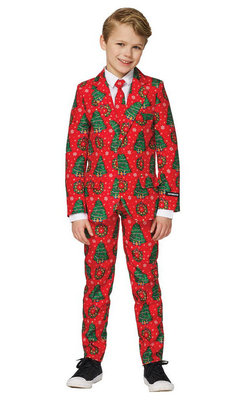 Boy's Red Christmas Suit