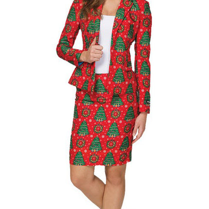 Women's Red Christmas Tree Suit