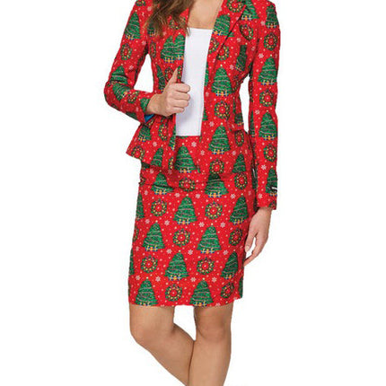 Women's Red Christmas Tree Suit