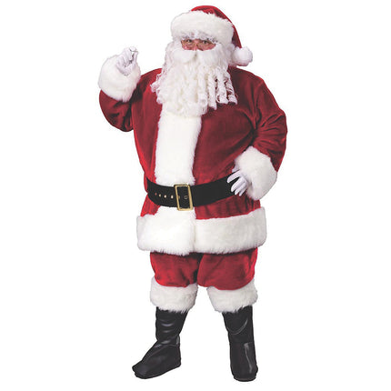 Adult Crimson Premium Plush Santa Suit Costume