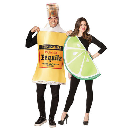 Tequila Bottle & Lime Slice Couples Costume
