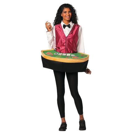 Adult Poker Dealer with Table Costume