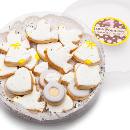Wedding Mini Iced Sugar Cookies - Clear Acetate