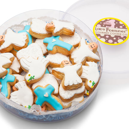 Christening Mini Iced Sugar Cookies - Clear Acetate