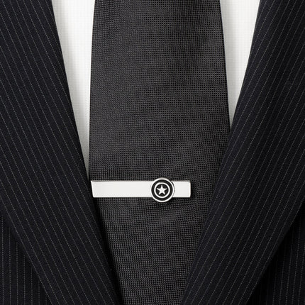 Marvel Captain America Silver Hidden Message Tie Bar