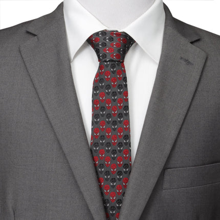 Marvel Spider-Man Chevron Red Black Men's Tie