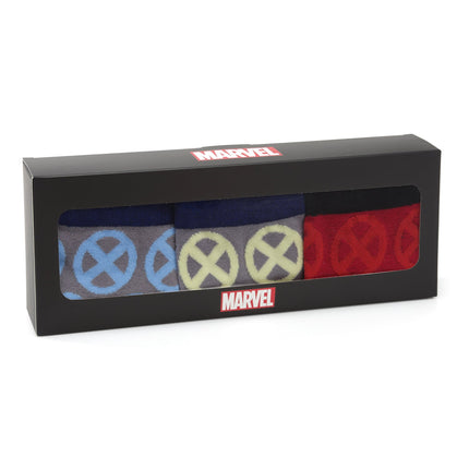 Marvel X-Men Socks 3 Pack with Lapel Pin Gift Set