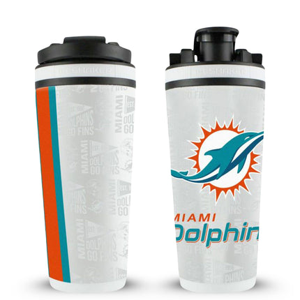 Officially Licensed Miami Dolphins 26oz Ice Shaker