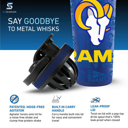 Officially Licensed Los Angeles Rams 26oz Ice Shaker