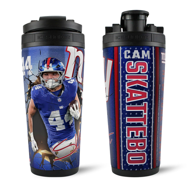 Official Cam Skattebo NY Giants 4D 26oz Ice Shaker