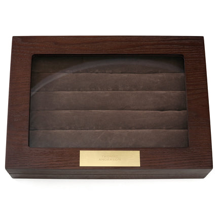Espresso Cufflinks Collector's Case - 36 pairs