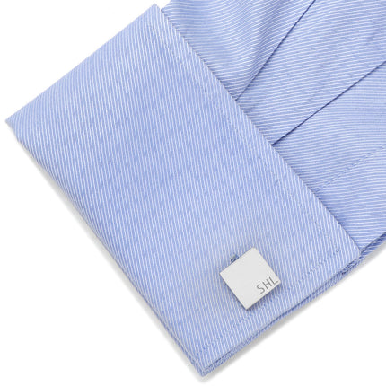 Typewriter Wedding Day Engravable Square Cufflinks