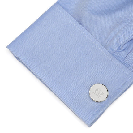 Best Dad Ever Engravable Cufflinks