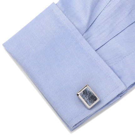 Silver and Sodalite JFK Presidential Cufflinks
