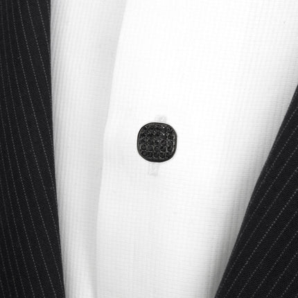 Black Stainless Steel Black Pave Crystal 5-Studs