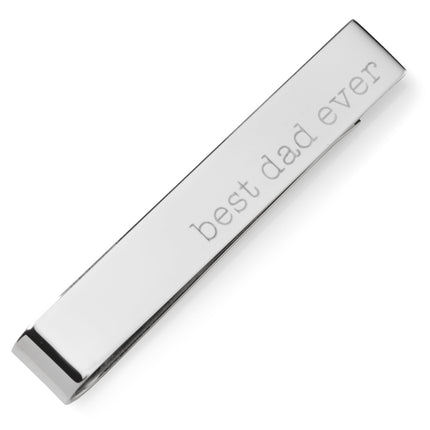 Best Dad Ever Engravable Tie Bar
