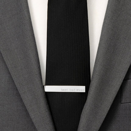 Best Dad Ever Engravable Tie Bar
