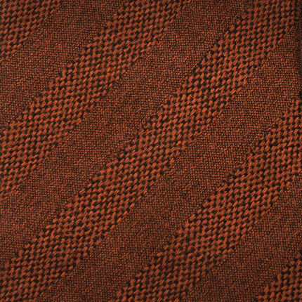 Burnt Sienna Tweed Striped Linen Men's Tie