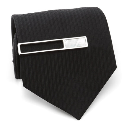Die Cut Mother of Pearl Stainless Steel Tie Clip