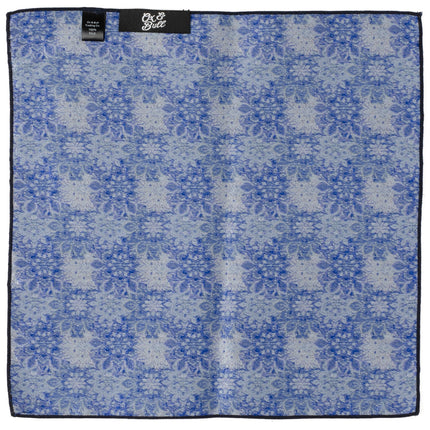 Navy Floral Pocket Square