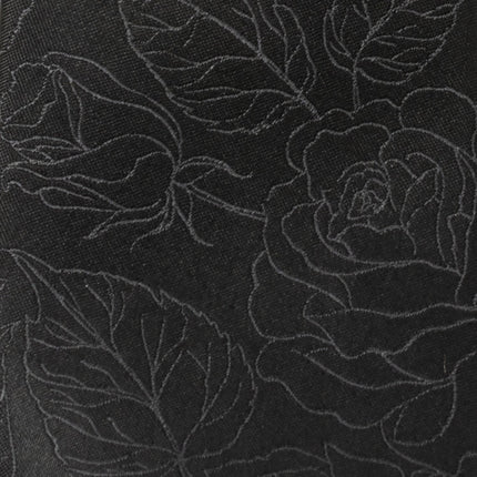 Black Floral Tie and Pocket Square Gift Set