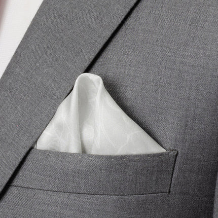 Black Floral Tie and Pocket Square Gift Set
