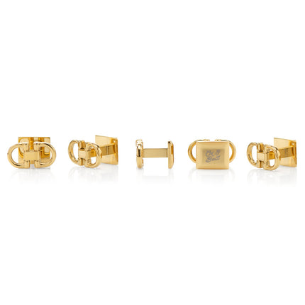 Horse Bit Gold Stainless Steel 5-Studs