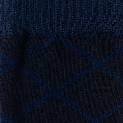 Grid Navy Men's Socks