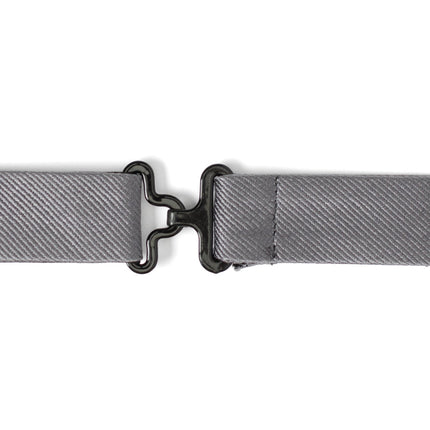 Gray Silk Bow Pre-Tie