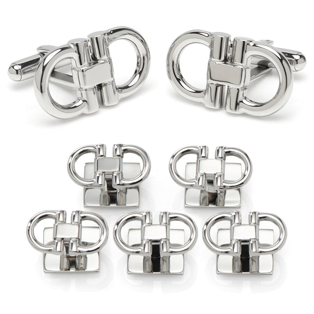 Horse Bit Stainless Steel 5-Stud Set