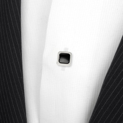 Onyx Cushion Stainless Steel 5-Stud Set