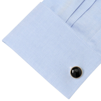 Gold and Onyx Cufflinks