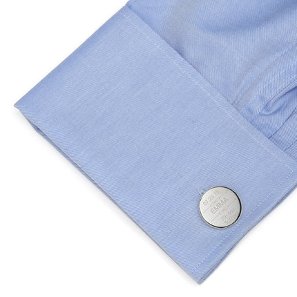 Birth Details Custom Photo Engravable Cufflinks