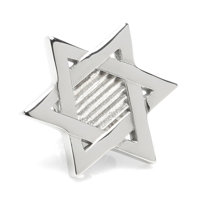 Star of David Stainless Steel Lapel Pin