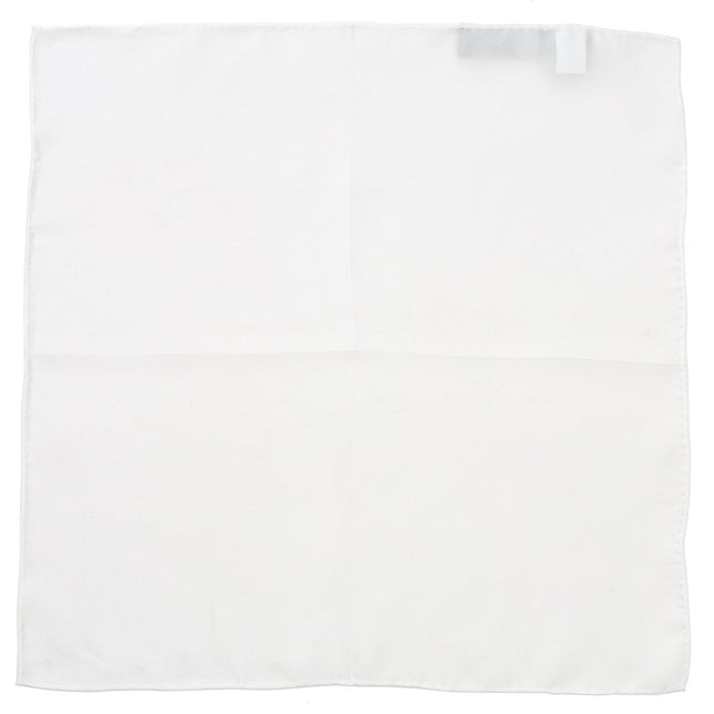 White Silk Pocket Square