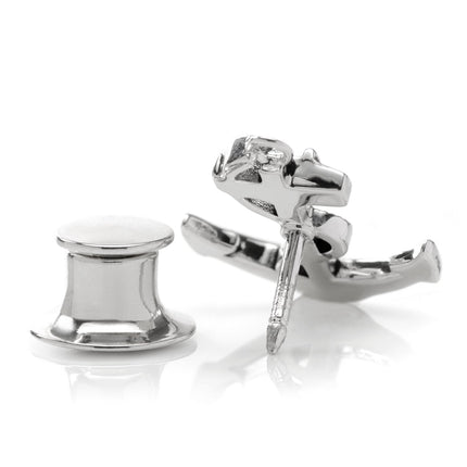 Anchor Sterling Silver 3D Lapel Pin